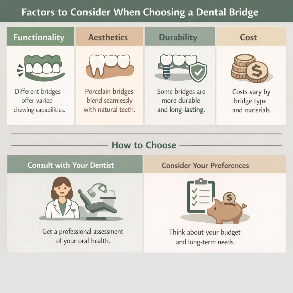 factors to consider when choosing dental bridge