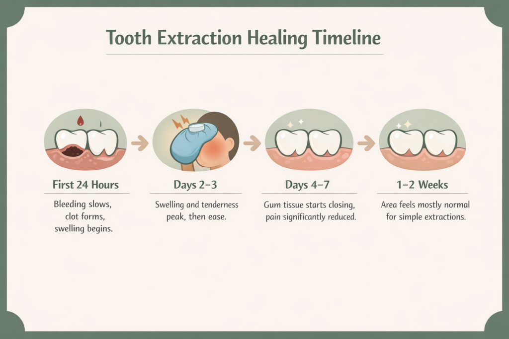 tooth extraction healing timeline