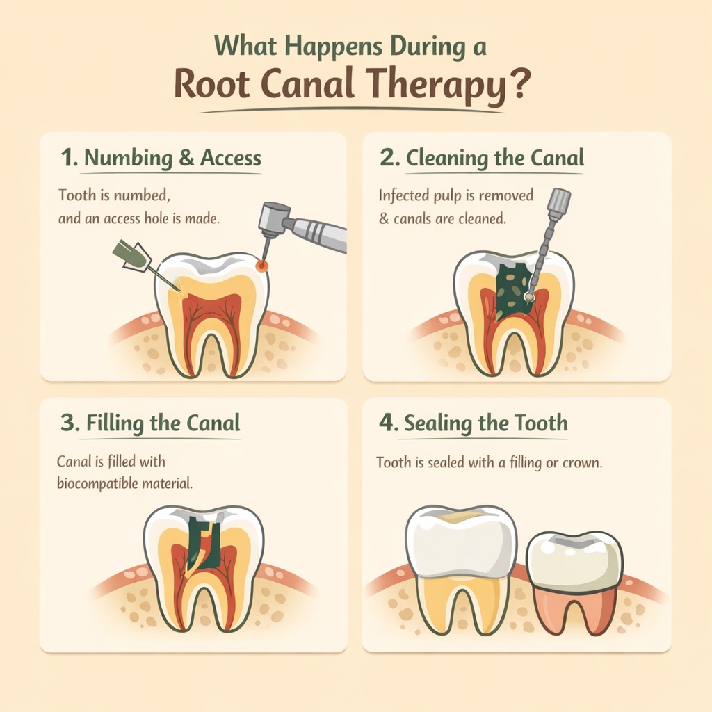 what happens during root canal therapy